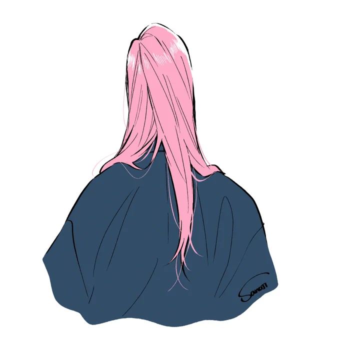 こういう毛流れは描いてて最高に楽しい 