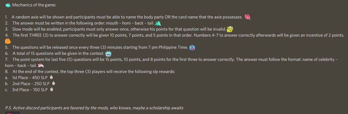 CelestialsGuild's tweet photo. Good day everyone! We have a new event in our discord server that has great rewards waiting for you, who knows, maybe a scholarship will be your reward. Check out the details here at: 
https://t.co/FrvdPO6Vb7
And don't forget to like our facebook page: https://t.co/XPPQcfD0Um https://t.co/Jb2RA8lzq3