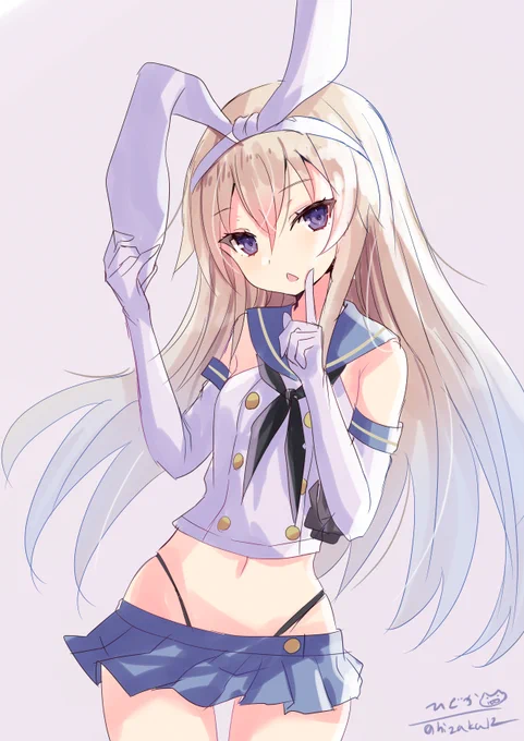 「提督、黒と白どっちのリボンがいいですか?」島風
#艦これ版深夜の真剣お絵描き60分一本勝負
#艦これ版真剣お絵描き60分一本勝負_20211011 