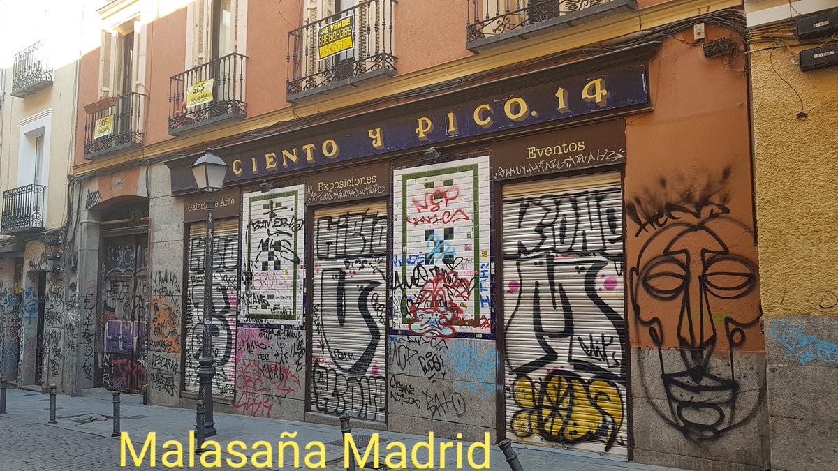 Esto es Malasaña, una explosión de arte, de cultura, eso dicen algun@s, pero creo que es más acertado y justo decir que es una explosión de diarrea mental, de vandalismo, de joder por joder.🤮🤮😡😡