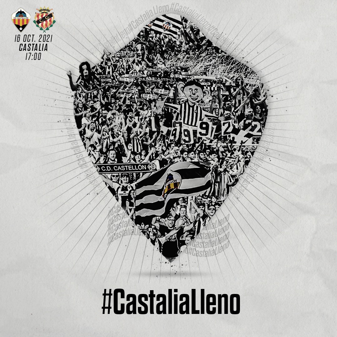 CDCastellon's tweet photo. 👪🏟️ 𝗣𝗢𝗥 𝗨𝗡 𝗖𝗔𝗦𝗧𝗔𝗟𝗜𝗔 𝗟𝗟𝗘𝗡𝗢 🏟️👪

· Ya a la venta para público en general las entradas para el sábado (17 h.)
· Todos los abonados pueden acceder ya con su pase de temporada. 

➕ℹ️ https://t.co/MB0H3MwiAY

Tots amb l'equip, orelluts!!🤍🖤

#CastaliaLleno
#PPO 👂 https://t.co/jnOsjzbM7x