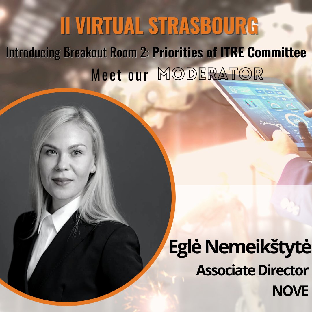 ⌛ ll VIRTUAL STRASBOURG COUNTDOWN: 1️⃣ 𝐝𝐚𝐲 𝐥𝐞𝐟𝐭!

This event is free for ALL members, register here👉 britcham.eu/event/II%2BVir…

Introducing Breakout Room 2: Priorities of the ITRE Committee

Meet our moderator: <a href="/nemeikstyte/">Egle Nemeikstyte</a>, Associate Director, <a href="/NoveBrussels/">NOVE</a>