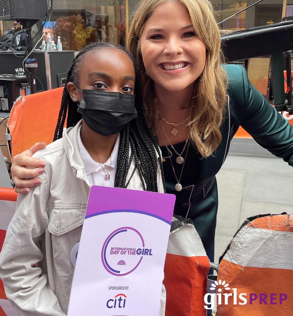 PublicPrep's tweet photo. Our Girls Prep scholars made us proud today as they were featured on @TheTodayShow for #InternationalDayoftheGirl! Our scholar Hawa asked @hodakotb &amp; @jennabhager how they promote girlhood in their everyday lives! Other Girls Prep scholars and alum were also present! https://t.co/sy2n6towvn