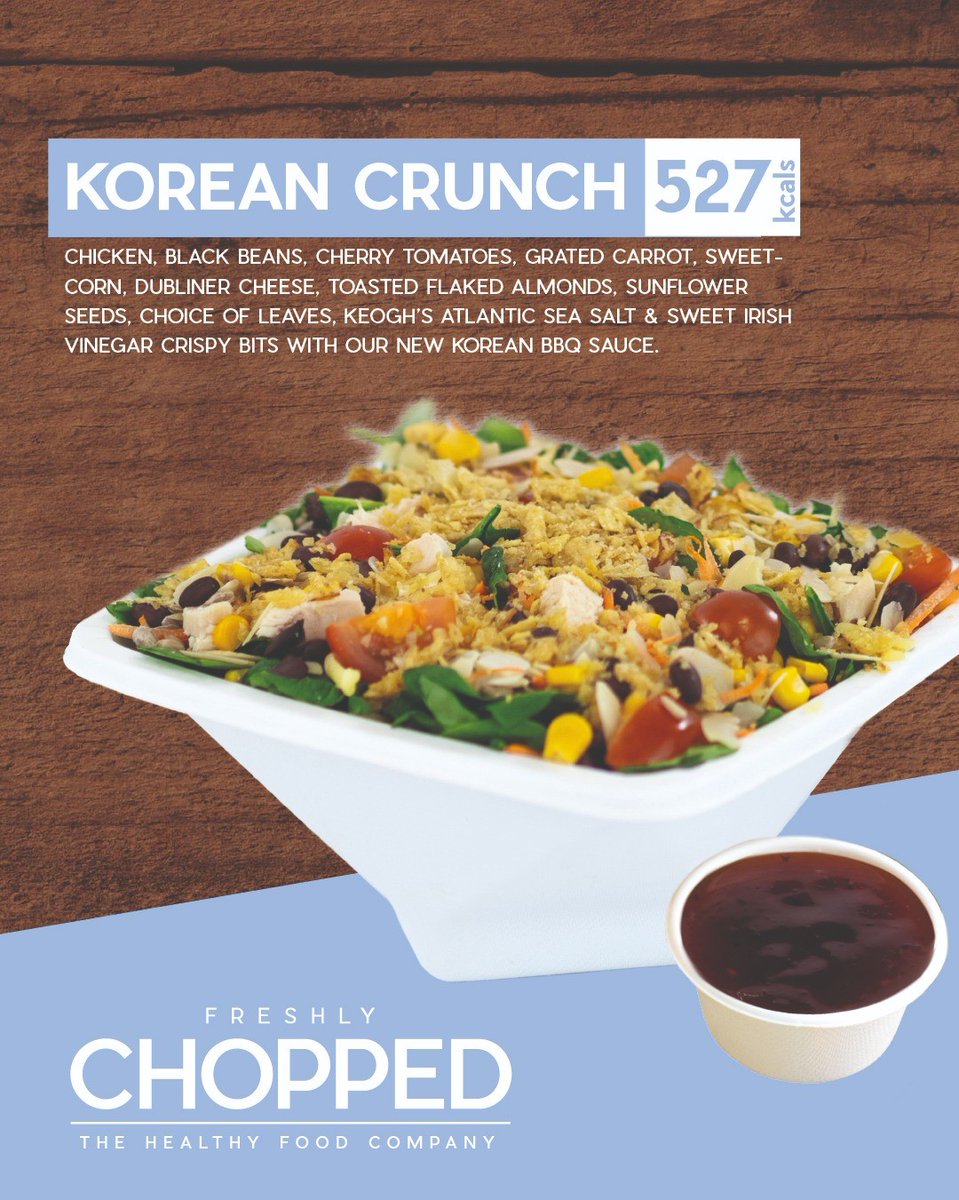 Keoghsfarm's tweet photo. Keogh’s X Chopped
Say hello to our new Crispy Bits collaboration with @Chopped 🔥🥗Putting some ✨CRUNCH✨ into your lunch with some gorgeous salads topped with our Crispy Bits 😃 Choose from the KEOGH’S HARVEST, NUTTY PRAWN 🍤 or KOREAN CRUNCH 🍗
🥗=€8.00
🌯=€7.50
#CrispyBits https://t.co/efm1jxuZrz
