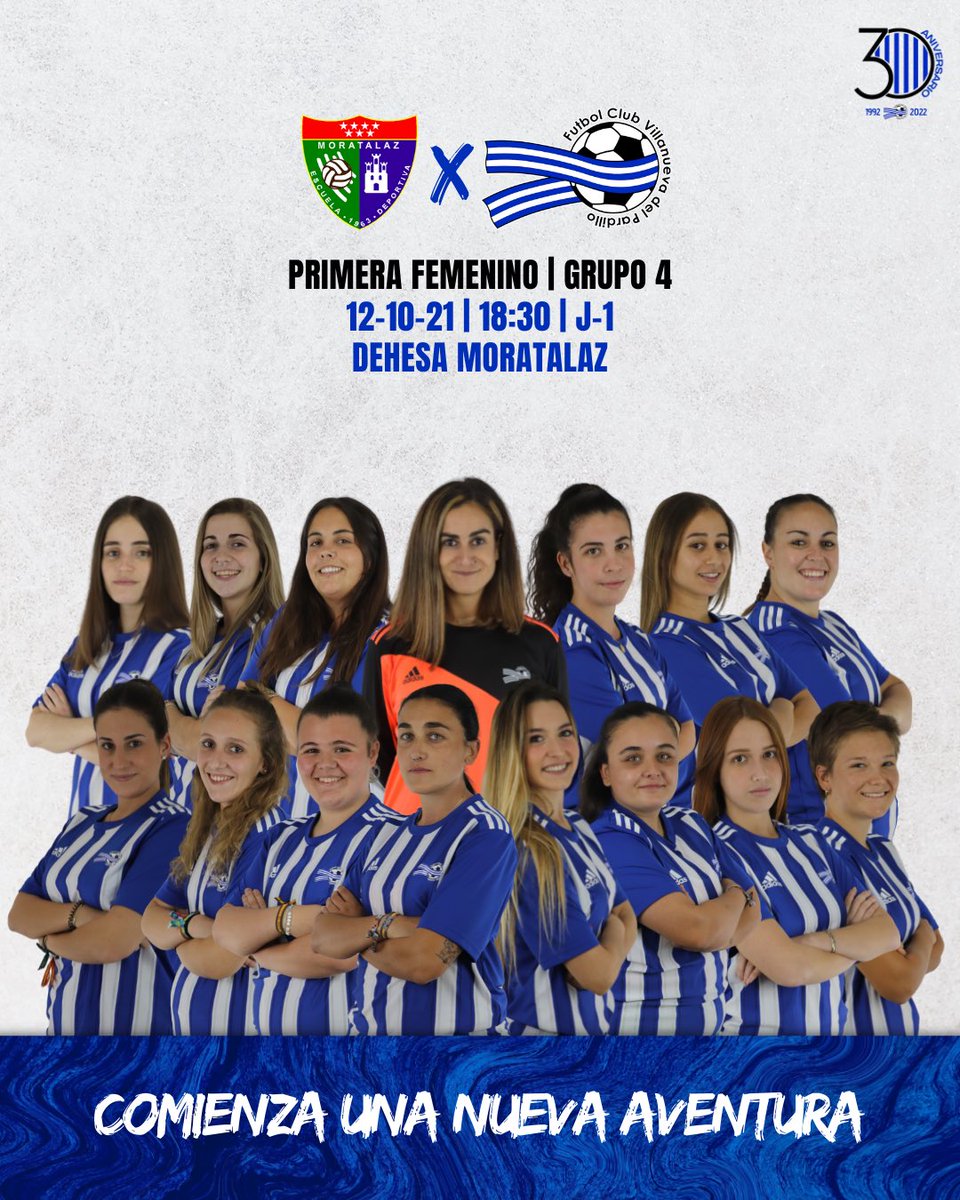 FCVPAR's tweet photo. FEMENINO 🔵⚪️ PARTIDO

Nuestro Senior Femenino F-11 comienza la temporada 👏🏻💙

🏆 Primera Fem. / Grupo 4
📌 Jornada 1
🆚 @edmoratalaz 
🏟️ Dehesa Moratalaz
🕐 18:30 h. ⠀
🗓️ 12/10/21

 #ViveLaPARDIMANIA ⚽️💙 https://t.co/Qd2KVHdhvB