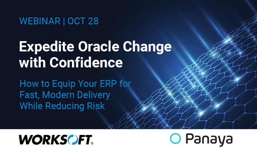 WorksoftInc's tweet photo. @Oracle users, join @WorksoftInc and @Panaya, Oct 28 and learn how to equip your ERP for fast, modern delivery. Preparing for an upgrade? Adopting #Agile? Need an efficient way to navigate change while reducing risk? Learn how to ease the pain of change. https://t.co/jOop7yDtK5 https://t.co/rIOldIBWbt