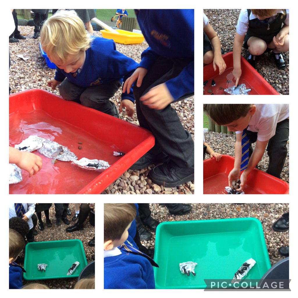 Parkfield's tweet image. In  #eyfs we have been reading Lost and Found. Today we made boats and #experimented outside. We had to make a boat and see how many penguins we could fit on it before it sank! #science #investigate