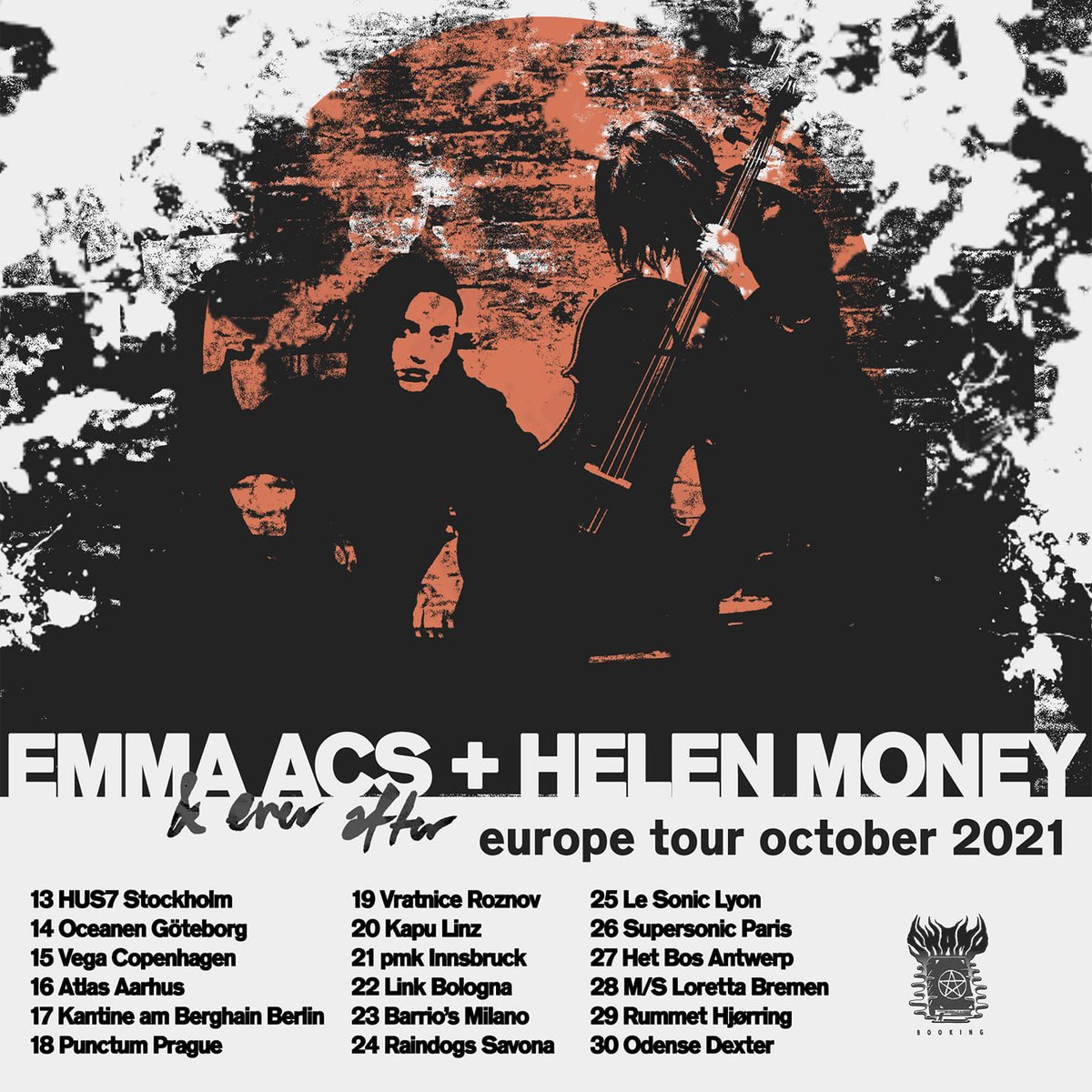 TheAardvarkMag's tweet photo. TIP ‼️ Turné dánské zpěvačky Emmy Acs a americké cellistky Helen Money plánuje už za týden dvě domácí zastávky: v Praze a Rožnově pod Radhoštěm. Pondělí, úterý - save the date(s). https://t.co/cSGPg4IJlL