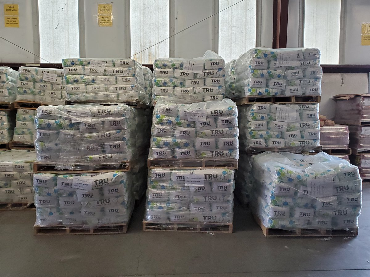 theBlastitall's tweet photo. As far as the eye can see........#CrushedGlass just delivered to our #BlastItAll Warehouse. We are your #1 source for #sandblasting supplies #SalisburyNC @StratMaterials #blastmedia #blastcabinets ๐ฏ๐ฅ https://t.co/fyZxPX0VqU