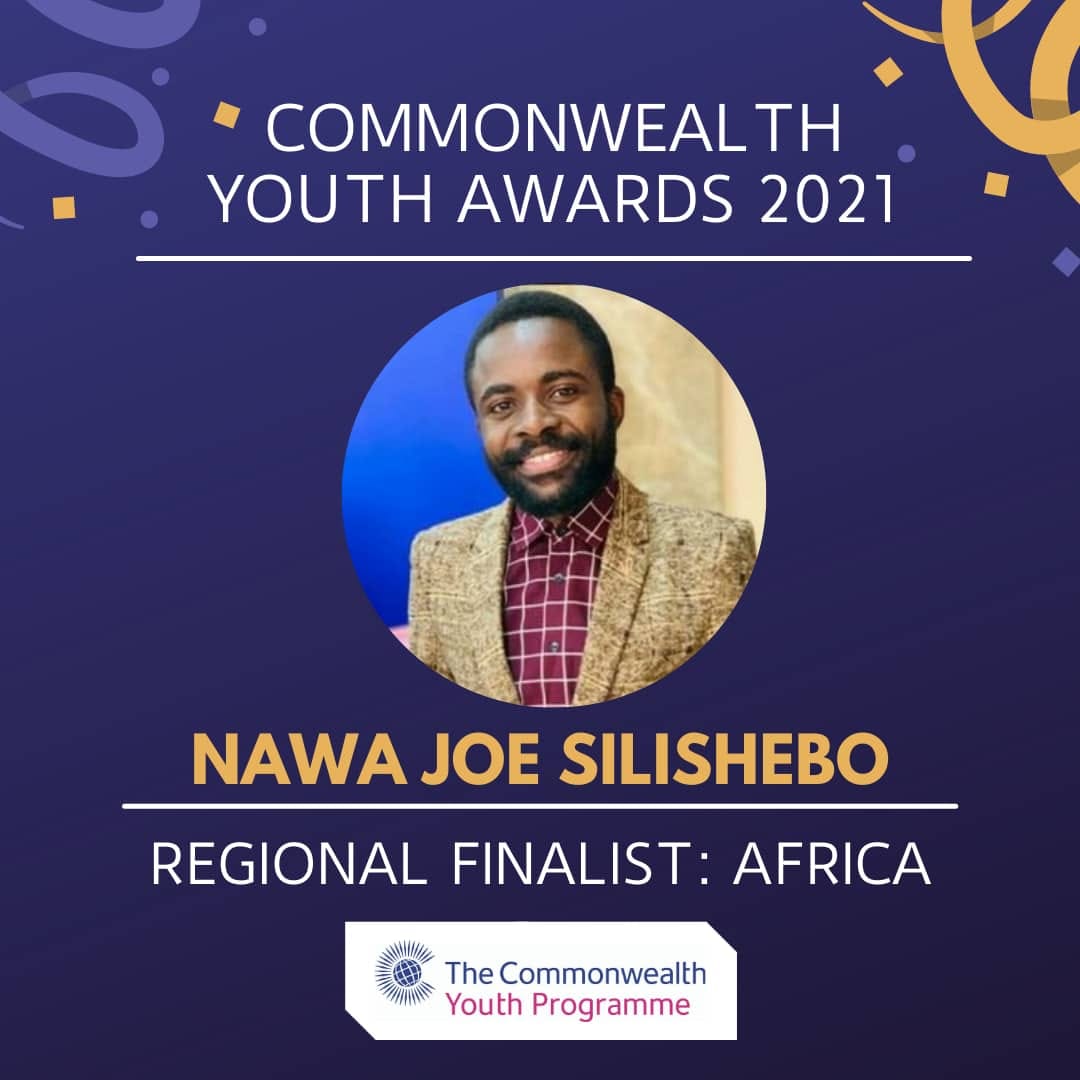 Congratulations to Nawa Jay Silishebo on his selection as Regional finalist (Representing Africa &amp; Zambia) for the Commonwealth Youth Awards for Excellence in Development Work 2021 that took place earlier this year.