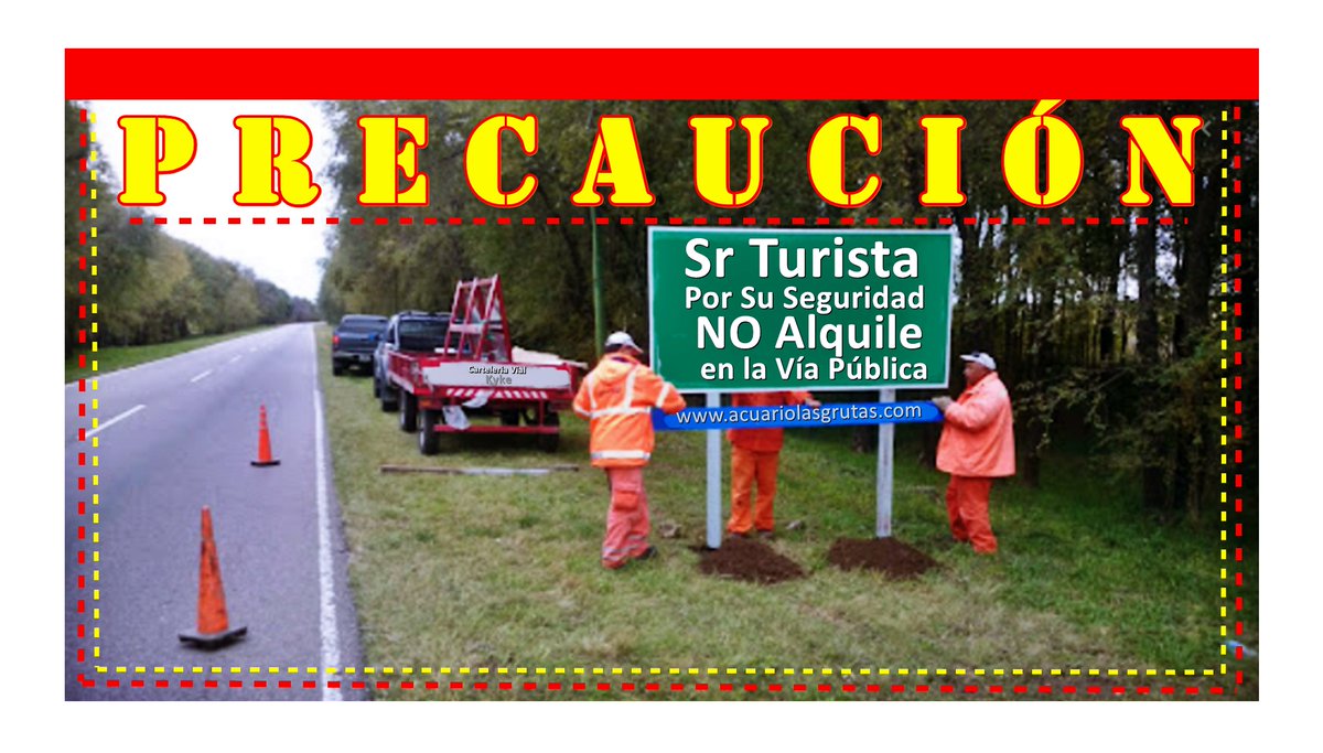 *Precaución*
Sr TURISTA
por Su Seguridad No alquile en la Vía Pública
#TURISMO #Alquiler #Verano #Precaución #Turista 
facebook.com/lasgrutasacuar…