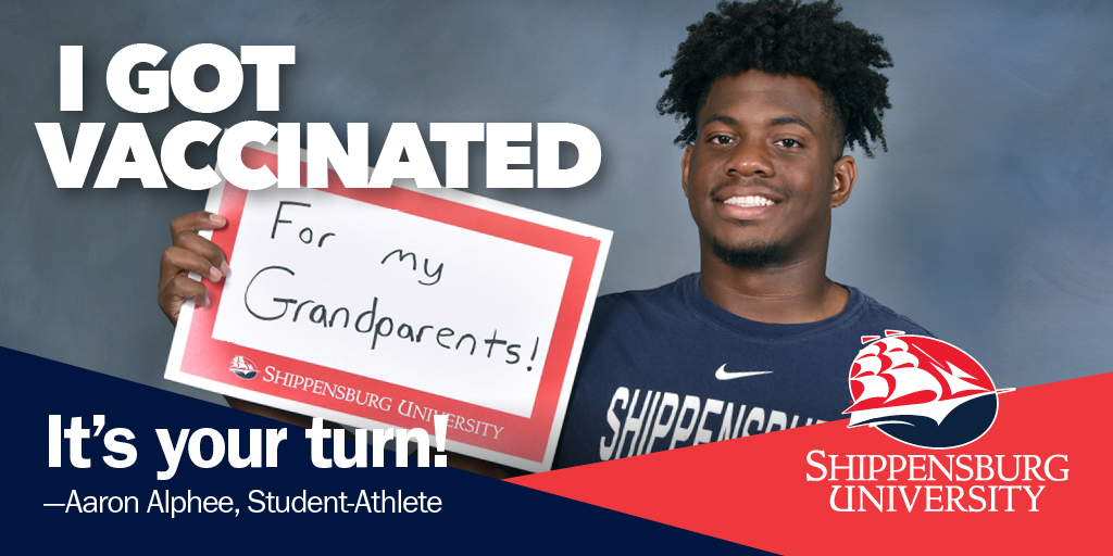 shippensburgU's tweet photo. It's your turn! Sign up for the October 14 vaccination clinic. #RaiderRespect https://t.co/CNOdKQ8FyR https://t.co/thcCidtayk