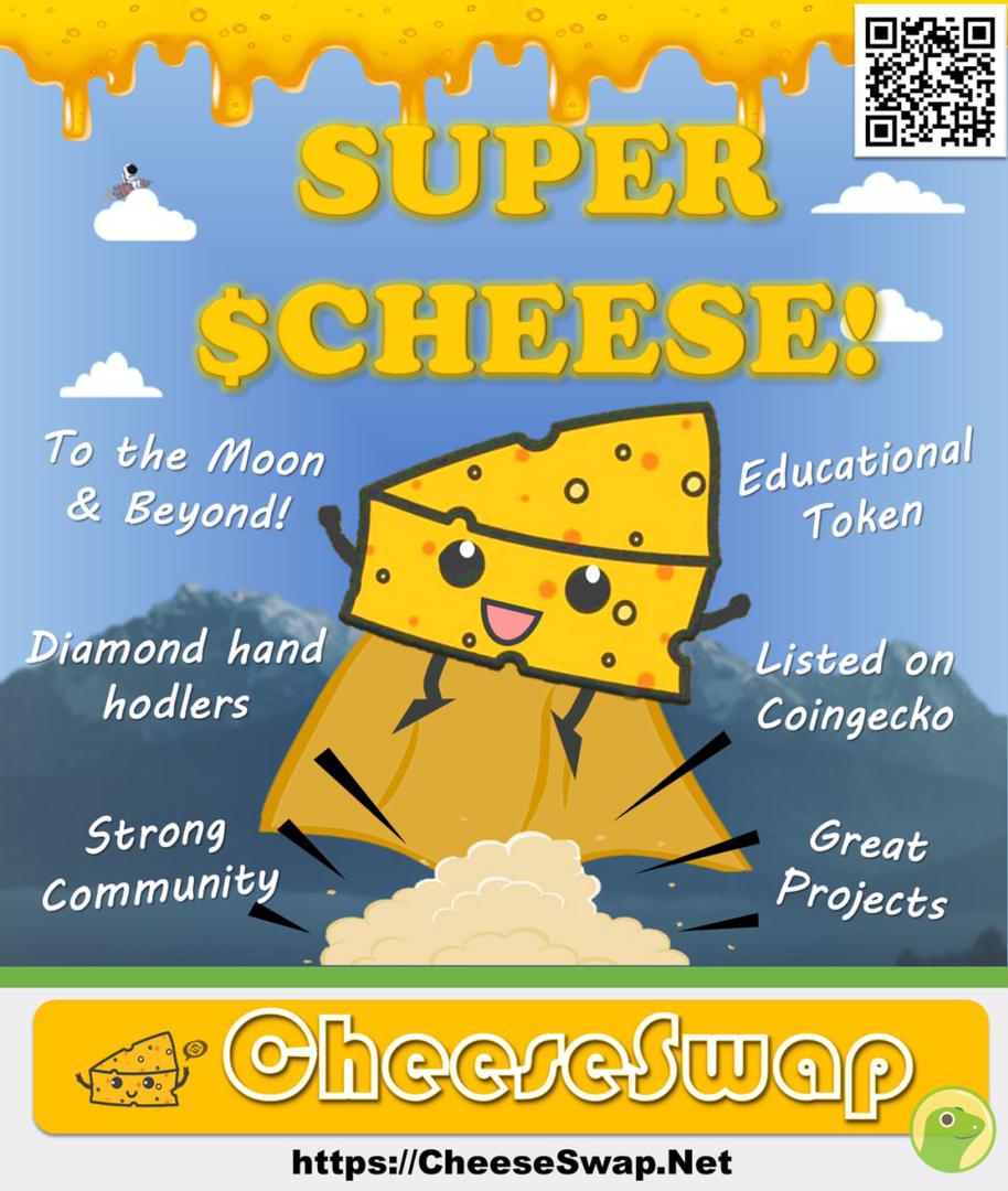 killertrader202's tweet photo. @tzafrul_aziz @MOFmalaysia EDUCATION TOKEN BUY BEFORE FLY 🧀 🧀 🧀 🧀
#TOKENANAKMELAYU
https://t.co/Vy7detW6QZ

Network: SmartChain
Name: CheeseSwap
Symbol: CHEESE
Decimal: 18

Contract Address:
0xb4bf64b17e270b50d00658e3c0e2fbdefabdd87b https://t.co/FgTczEJJF2