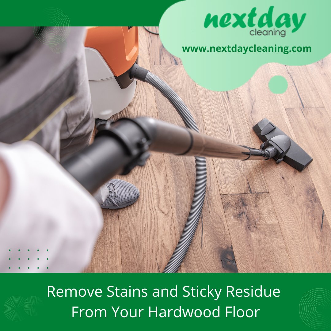 NextDayCleaning's tweet photo. Hardwood floors add an exquisite touch to your home, yet they require proper cleaning and maintenance. To safely remove stains, and sticky residue from your hardwood floor, hire a professional #floorcleaningservice. Get a free quote today! Visit https://t.co/KyhcSIAHAC. https://t.co/MmRHdaLVJ3