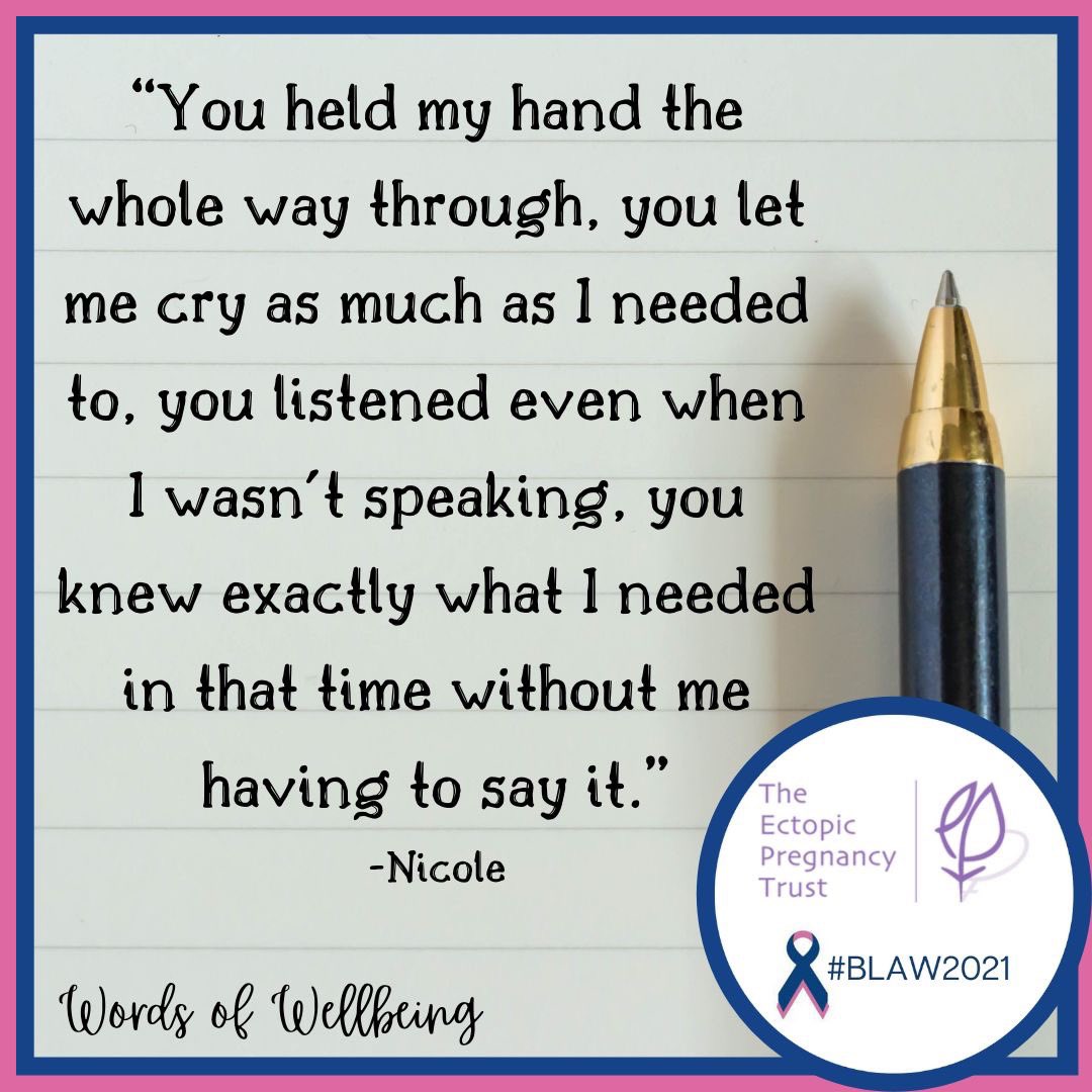 When a person is diagnosed and treated for an #ectopicpregnancy, everything happens very quickly. Time runs away &amp; there may have been words that you wish you said to those who were looking after you. Equally, if you are a healthcare professional, there may be things that
1/3