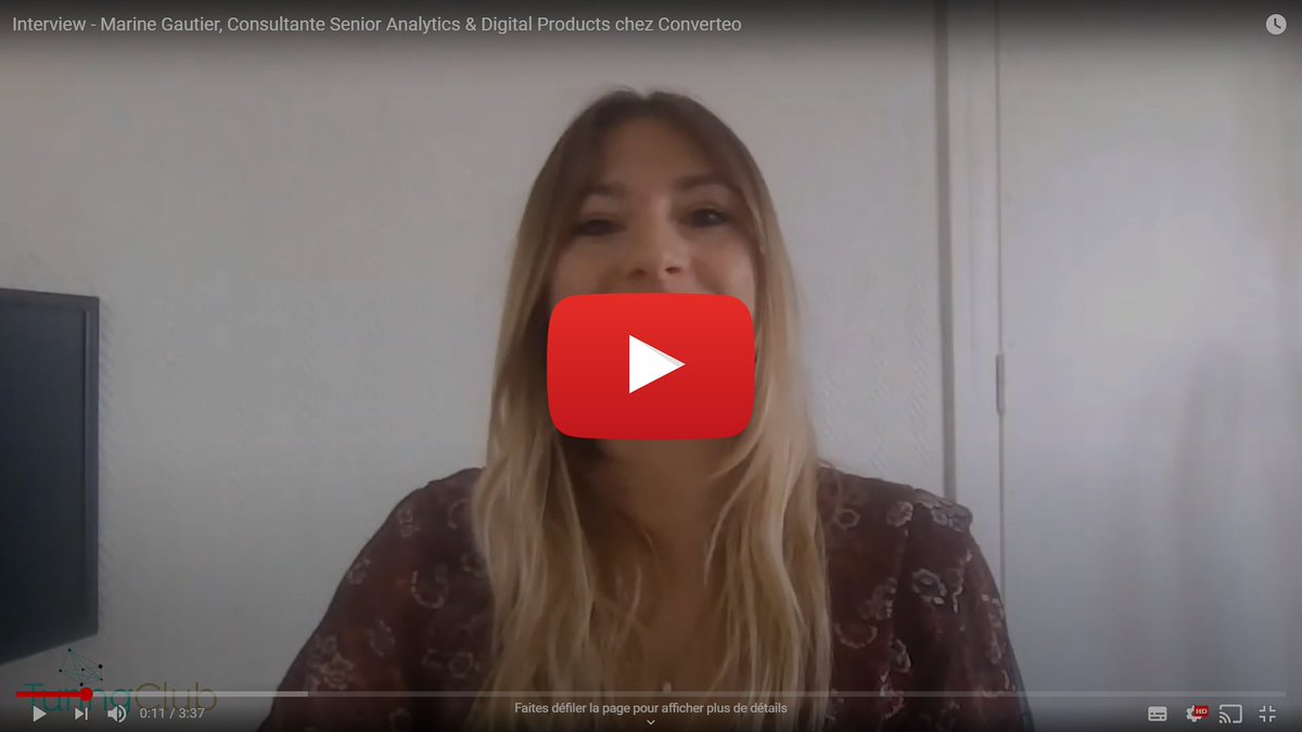 L'interview de Marine Gautier, Consultante Senior Analytics &amp; Digital Products chez <a href="/converteo/">Converteo</a> est en ligne ! ▶️

Découvrez son parcours, ses missions et ses conseils pour se lancer dans le domaine de la data !

youtu.be/IpxxeLwhA4U

#interview #expert #data #datamarketing