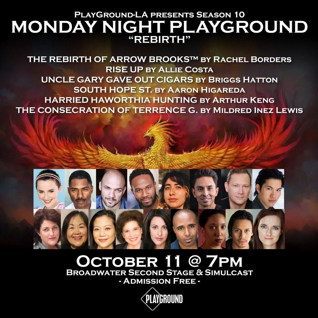 jullylee's tweet photo. Season 10 @PlayGround_LA starts tonight! I'm directing a new play by #MildredLewis -- live performance @TheBroadwaterLA (also available on simulcast). Starring @garypoux @KurtKanazawa #bencain. Free admission: https://t.co/nXlBzktDit https://t.co/pd8KCE7WpY