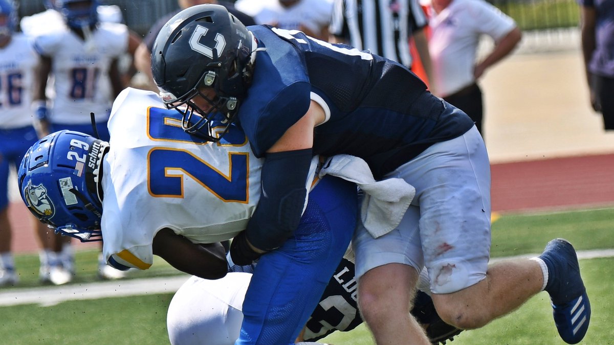 Concordia Bulldogs (@cunebulldogs) on Twitter photo ๐
GPAC Defensive Player of the Week ๐
๐ <a href="/Caydren_Cox/">Caydren Cox</a>
๐ Two sacks and a fumble recovery in last week's win at Jamestown; leads GPAC with 6.5 sacks this season.
๐ bit.ly/2YB4JRf. ๐
GPAC Defensive Player of the Week ๐
๐ <a href="/Caydren_Cox/">Caydren Cox</a>
๐ Two sacks and a fumble recovery in last week's win at Jamestown; leads GPAC with 6.5 sacks this season.
๐ bit.ly/2YB4JRf.