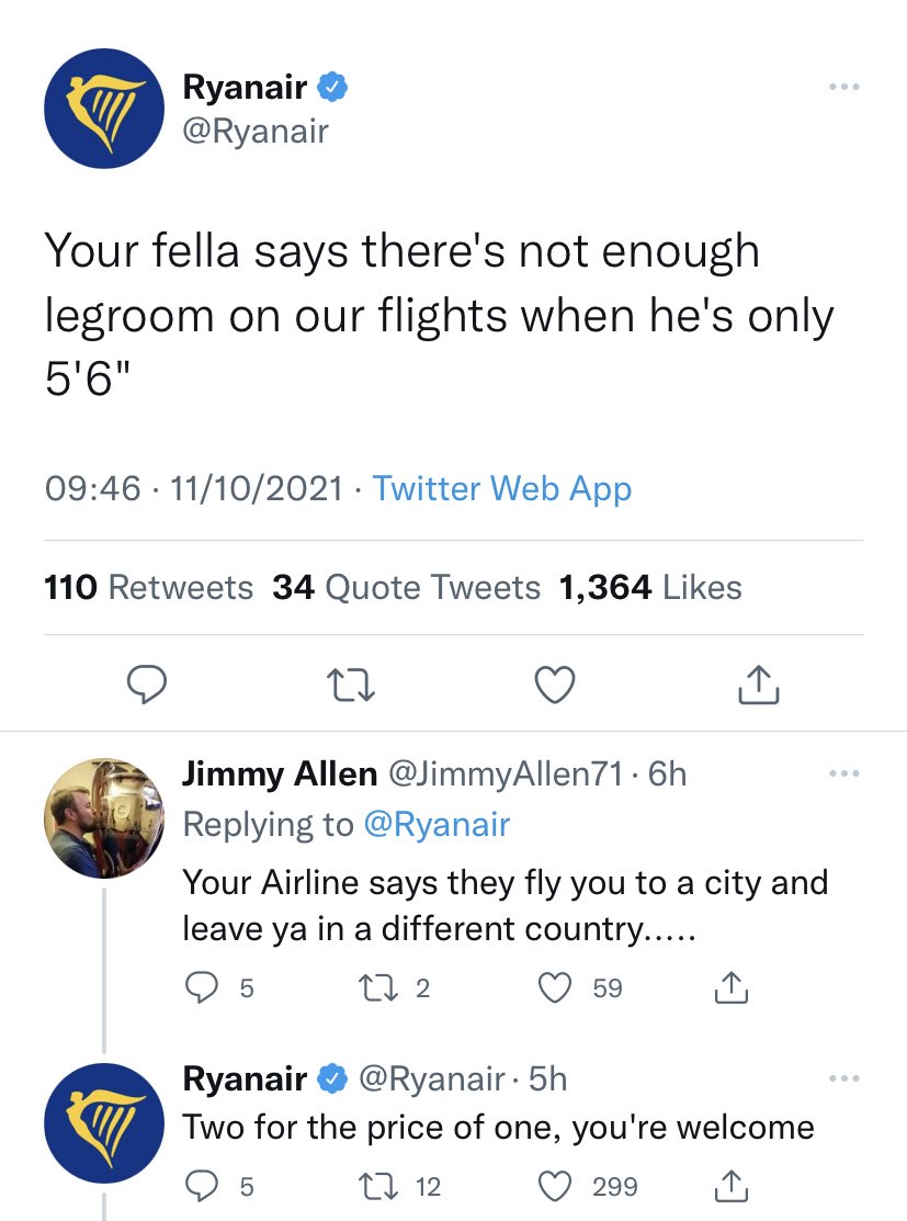 Has Ryanair been hacked? Coz their reply is bloody cheeky 😂