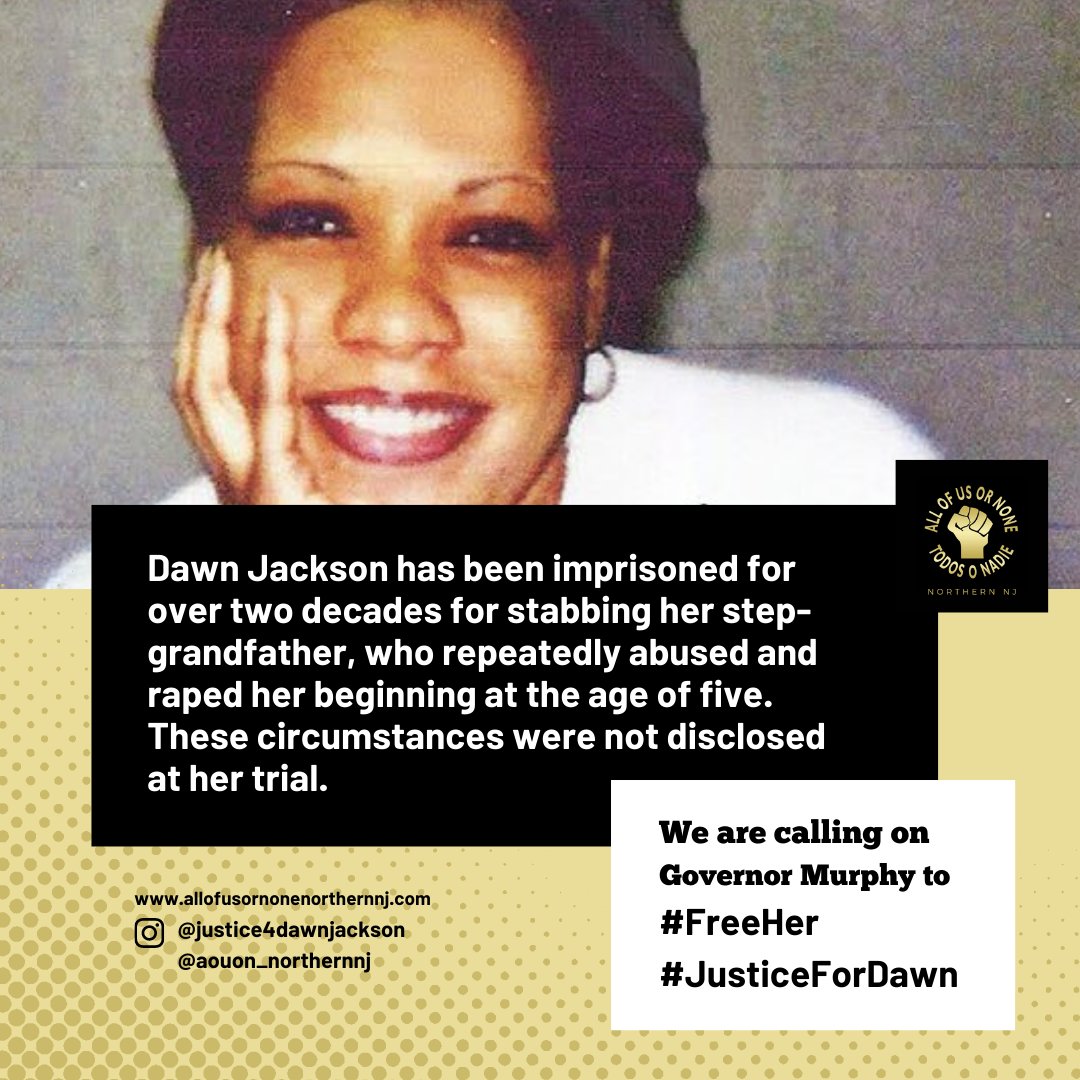 AOUON_NJ's tweet photo. A message from Dawn Jackson: "I am in great hopes of one day advocating for victims of sexual abuse -- those yet to discover their voice -- their healing; those who remain trapped in their silence, mentally, emotionally, and verbally confined." Let's bring her home. #FreeHer https://t.co/WcchhVzELw