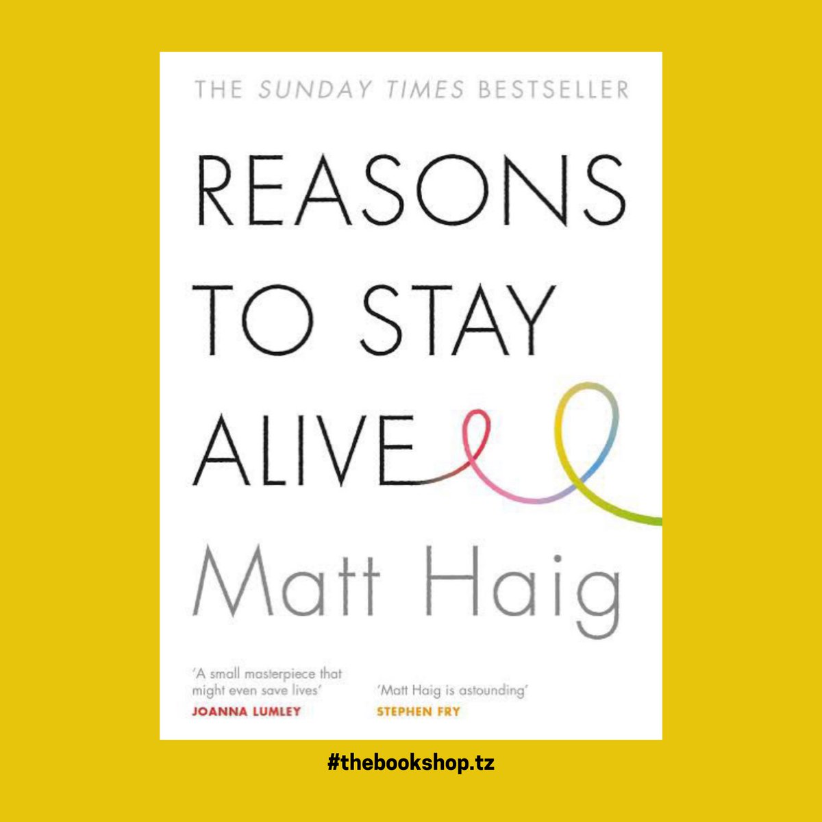 REASONS to stay alive by Matt Haig

We have this book in <a href="/pdf/">Preben</a> /ebook for Tsh 700 and <a href="/audio/">Audio</a> Tsh 1400
#check us on +255747899861