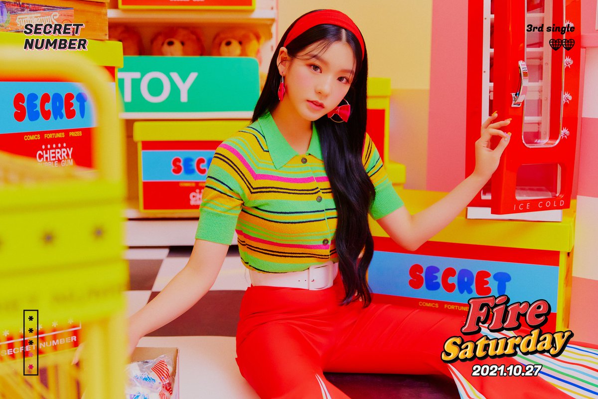 npomvtt's tweet photo. SECRERT NUMBER divulga a primeira imagem teaser de Soodam, para o lançamento do terceiro single álbum 'Fire Saturday'. https://t.co/6SwL6eL5AA