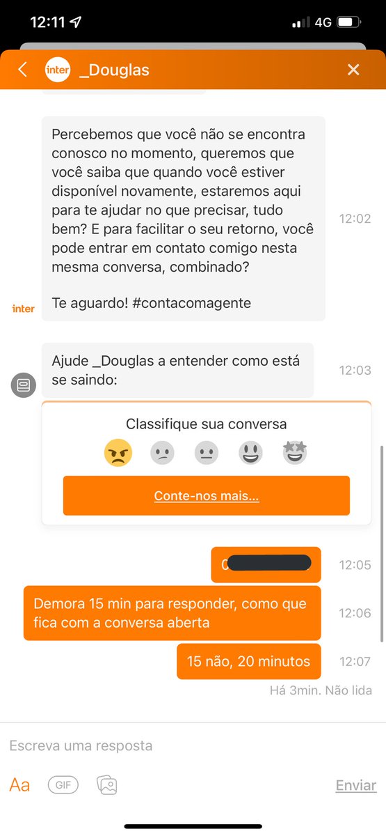 SavioFleury's tweet photo. @Bancointer em uma segunda feira é difícil até esperar quem responde 1 min depois, imagina ficar com a conversa 20 min esperando sua boa vontade https://t.co/og420rQMQ7
