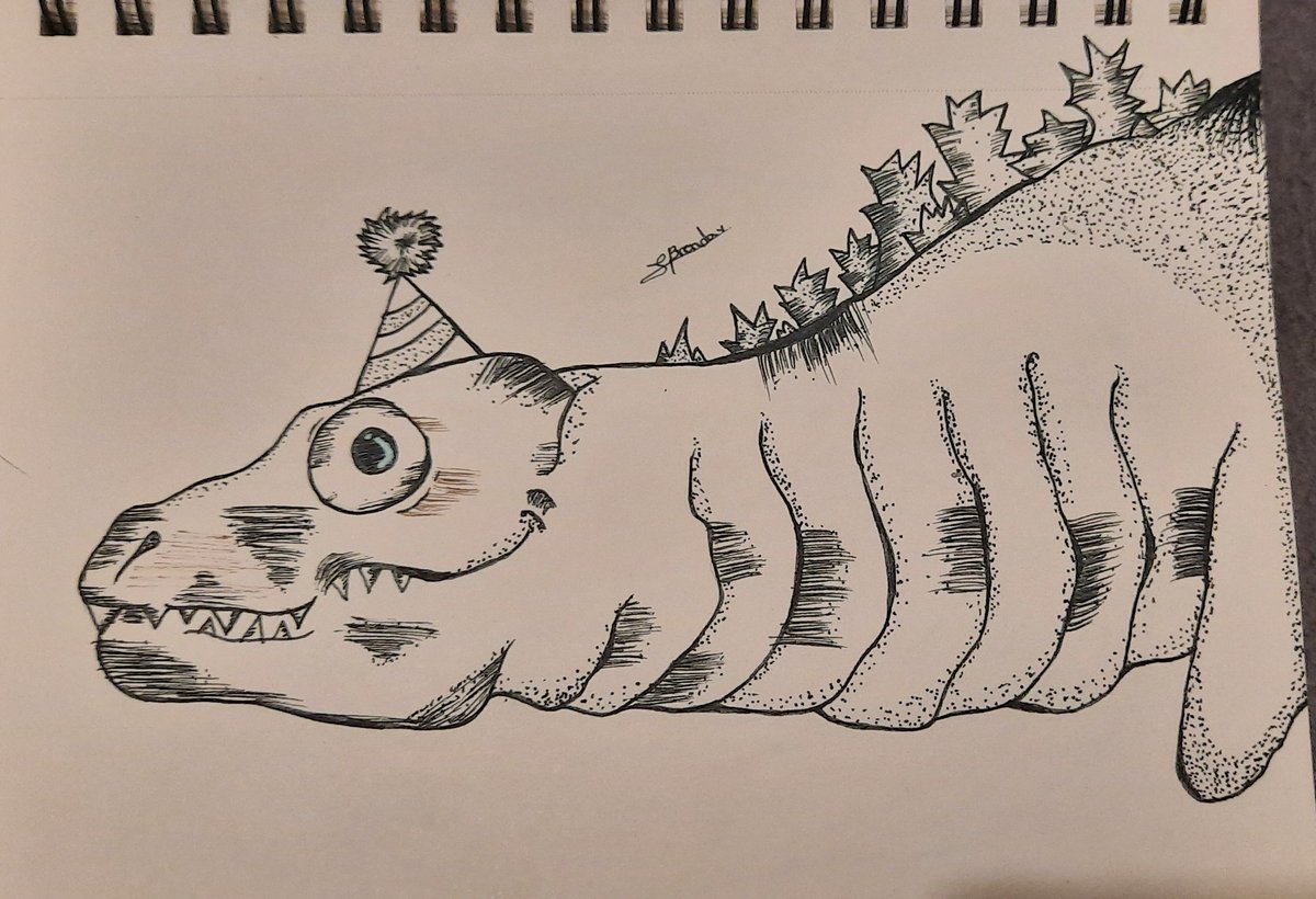 BJ1004L's tweet photo. #dibujos #gotzilla Me lo pidió mi hermano así que se lo hice jajaj ❤ https://t.co/GJ8NtutVfb