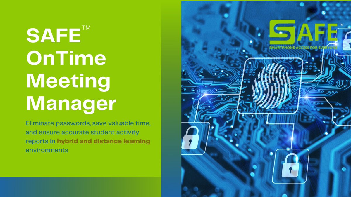 This Fall, SAFE joined forces with higher ed to conduct large-scale tests to add to our growing body of proof of how  #SAFEOnTimeMeetingManager improves hybrid learning environments.
-
Learn more about this signature product: thesafe.io/hei