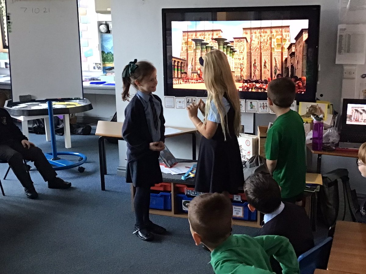 StJoesPenketh's tweet photo. Last week, Year 2 looked at the story of Moses and the Jewish people escaping from Egypt. We role played Moses and Pharaoh and thought about how they would react to each other #JudaismWeek #comeandseestjoes https://t.co/XxT5rwg6yO