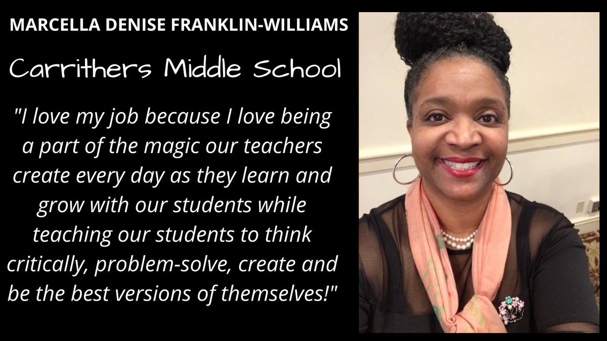 JCPS (@jcpsky) on Twitter photo 🎉 CELEBRATING OUR SCHOOL LEADERS | October is #NationalPrincipalsMonth! We are excited to highlight our school leaders throughout the month. Today's spotlight features <a href="/CarrithersMS/">Carrithers Middle</a> Principal Marcella Denise Franklin-Williams. Thank you for all you do!
#WeAreJCPS 🎉 CELEBRATING OUR SCHOOL LEADERS | October is #NationalPrincipalsMonth! We are excited to highlight our school leaders throughout the month. Today's spotlight features <a href="/CarrithersMS/">Carrithers Middle</a> Principal Marcella Denise Franklin-Williams. Thank you for all you do!
#WeAreJCPS