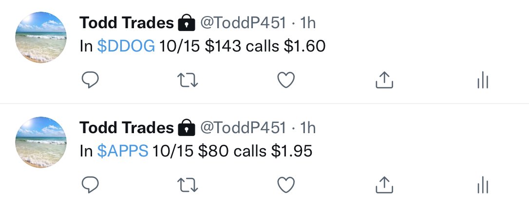 ToddP45's tweet photo. $DDOG 
$APPS

Great start to the week! 💥 https://t.co/i0oXAgv33T