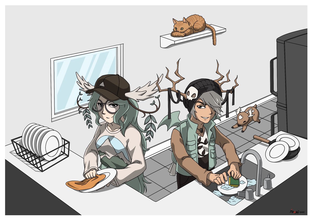 iDaggerarts's tweet photo. Starting to do more backgrounds in my art, this one for Max and Hannah of their @gaiaonline avatars https://t.co/rLxvijuMga