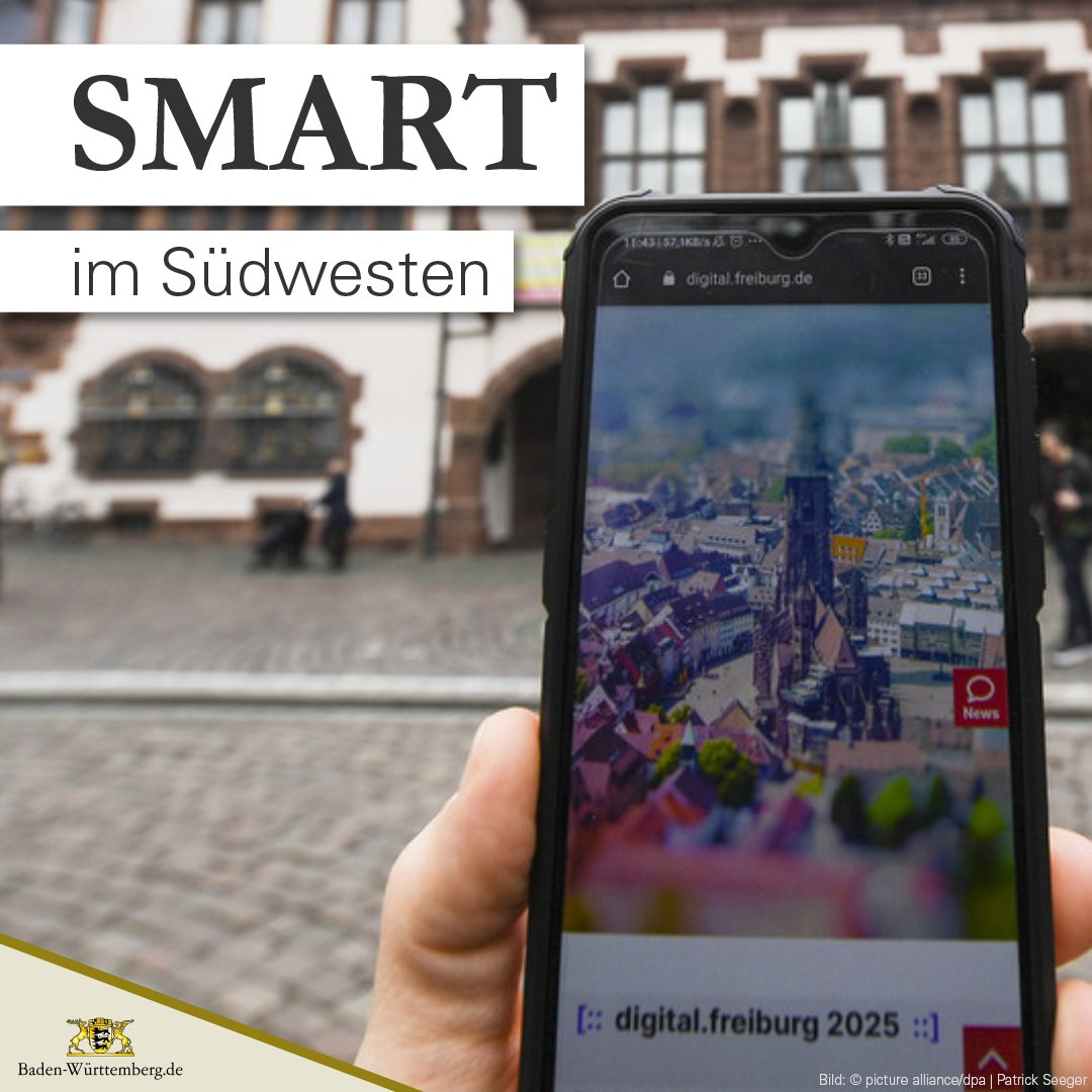RegierungBW's tweet image. Smart im Südwesten – 3 Städte aus #BadenWürttemberg sind in den Top 10 beim #SmartCityIndex des Wirtschaftsverbandes @Bitkom Weitere Infos auf: baden-wuerttemberg.de/de/service/pre…