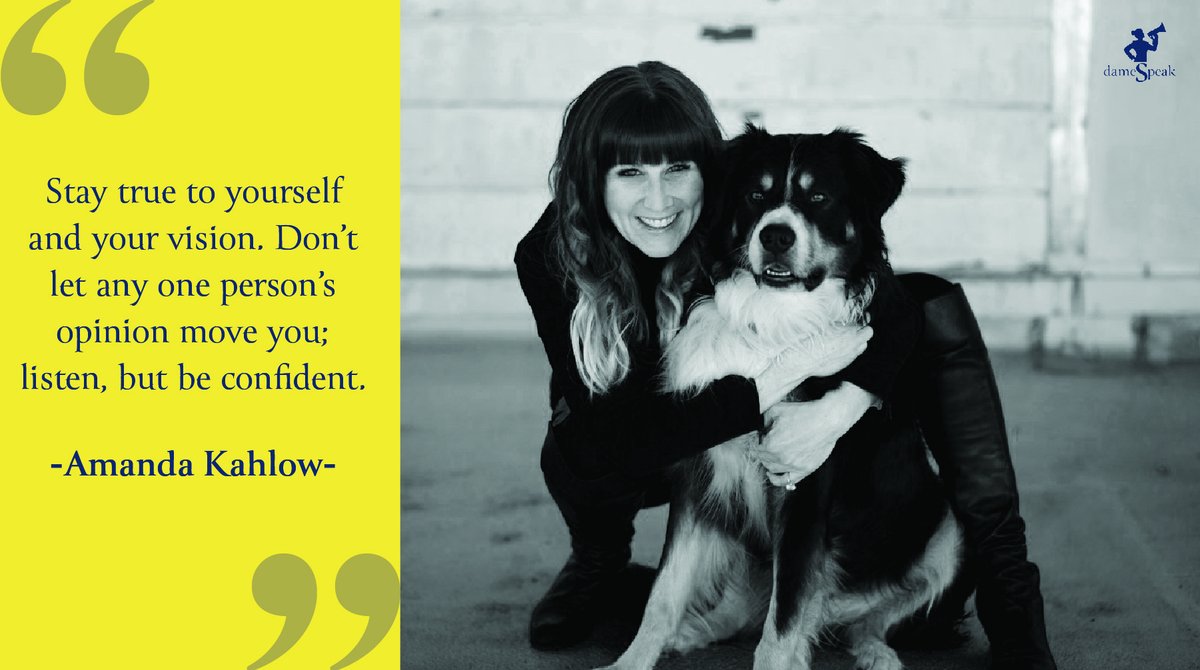 "Stay true to yourself and your vision. Don’t let any one person’s opinion move you; listen, but be confident."

- <a href="/AmandaKahlow/">Amanda Kahlow</a> -

#MotivationMonday #damespeak #womeninbusiness #womenownedbusiness #digitalmarketing #contentcreation #contentmarketing #socialmediamarketing