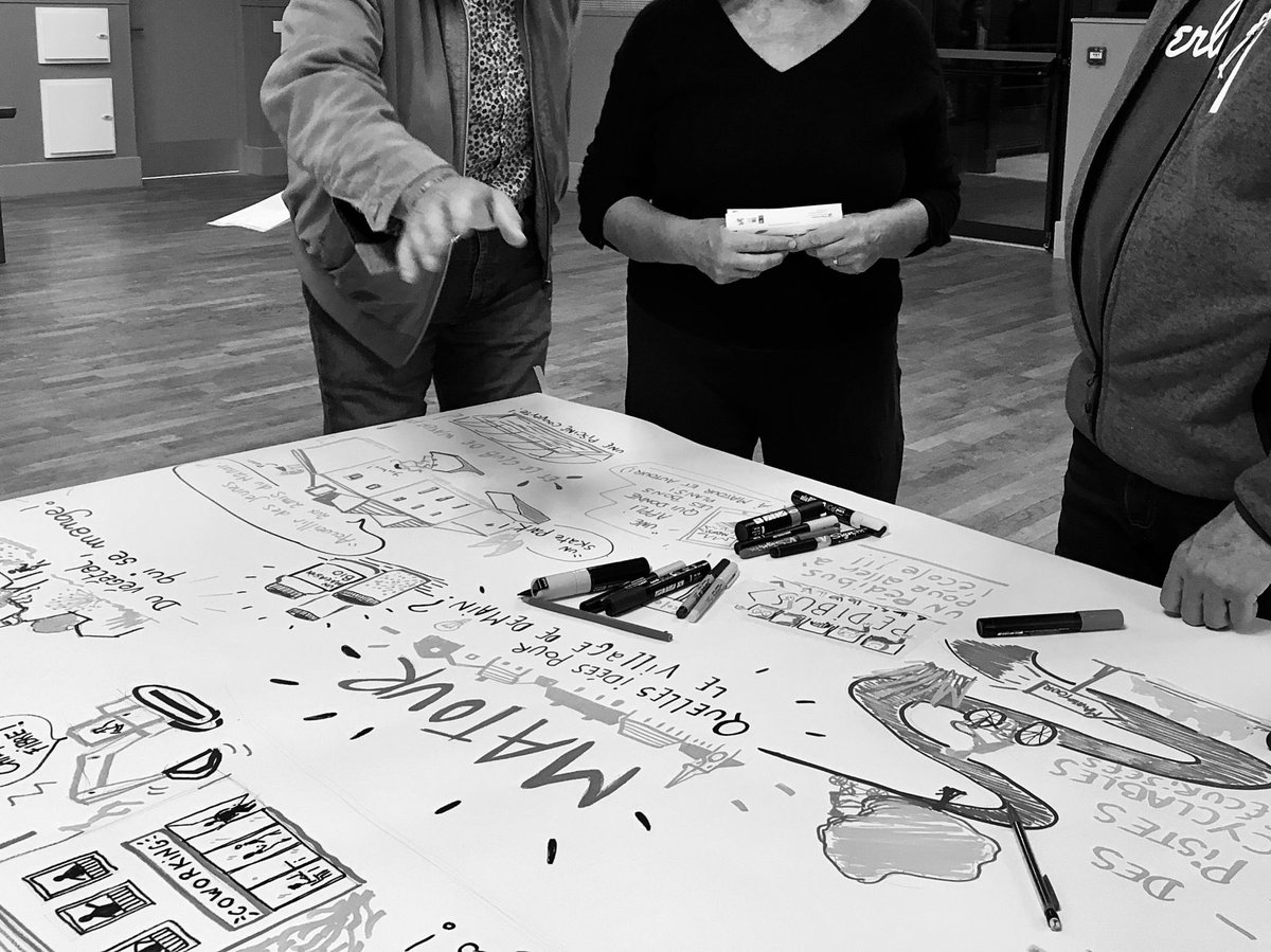 Matour, quel village pour demain ? C’est la question que nous avons posé aux habitants et acteurs du territoire tt au long de la journée, entre stand sur le marché et atelier collaboratif. 
👉1 journée marathon pour imaginer de formidables idées pour les #petitesvillesdedemain
