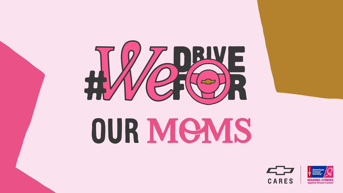 nagy_jennifer17's tweet photo. Day 11 of Breast Cancer Awareness Month, Chevy will be contributing $5 for every In-Feed or RT using #WeDriveFor …please Retweet and use this Hashtag to Support a great Cause! #ACS.  #Chevy  Will you RT for us to your fans &amp; followers. https://t.co/fe37GlrQWV