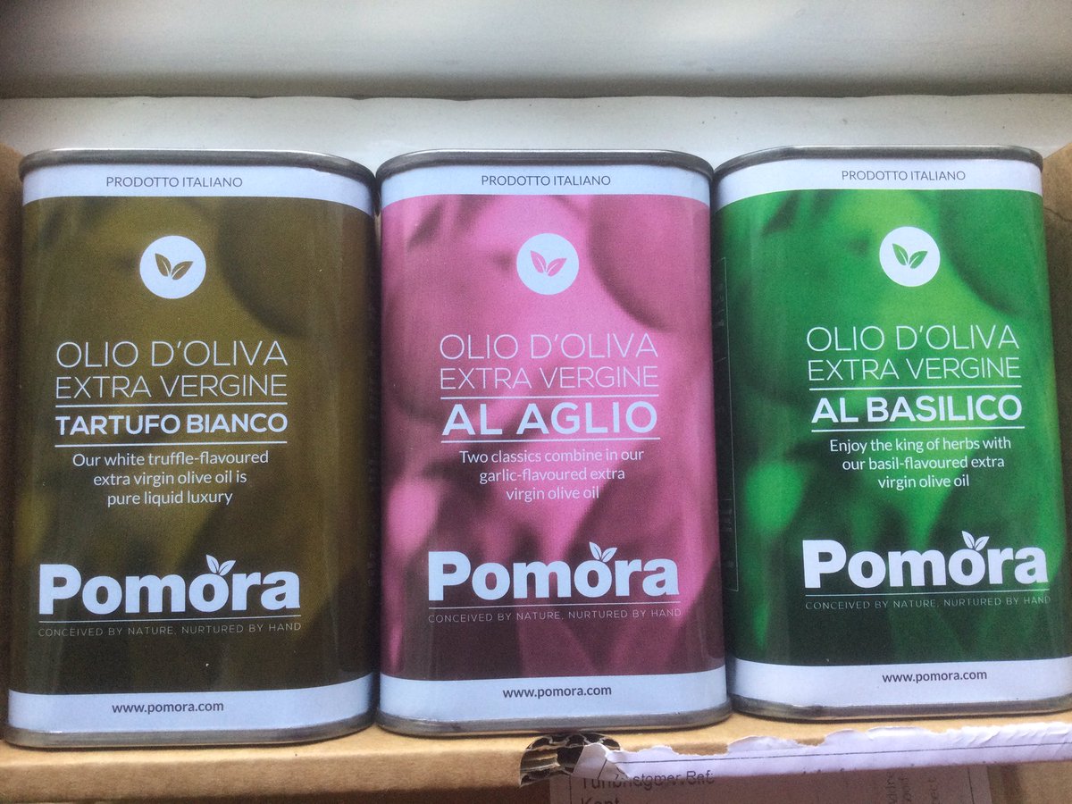 Thank you <a href="/PomoraGoodFood/">Pomora</a> My favourite is the white truffle olive oil to add on top of bruschetta or in soups. Top quality #oliveoil