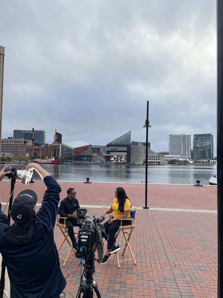 BaltimoreMD's tweet photo. VB President & CEO @alhutchinson59 sat down with @WISH_TV's @IAmAlexisRogers to discuss all things #Baltimore -- including recommendations for visitors coming to the city for tonight's @Ravens game. Watch the segment here: https://t.co/CLapPA3ISh
#VisitBmoreBTS https://t.co/7wcyUp40E1