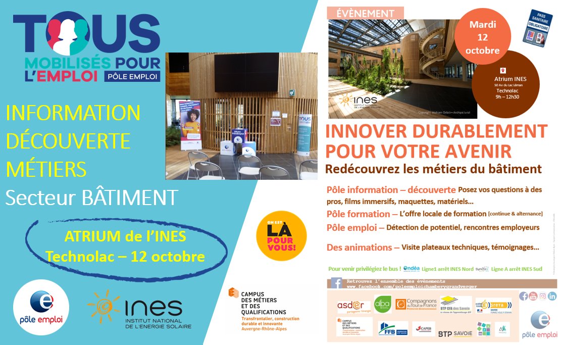 [#TousMobilisés] pour la semaine des #métiers du #BTP 
Fin prêt pour demain, les différents espaces sont en place [ici mini-conférences]
Venez nombreux ❗️😷
@poleemploi_ara #Savoie, <a href="/FFB_BTP_Savoie/">Fédération BTP Savoie</a> <a href="/CAPEBSAVOIE/">CAPEB SAVOIE</a> <a href="/Btp_Savoie/">BTP Savoie</a>, <a href="/ines_solaire/">INES</a> <a href="/ASDER73/">ASDER</a> <a href="/afpaaura/">Afpa AuvergneRAlpes</a> <a href="/lesgreta/">Greta Formation - Académie de Grenoble</a> <a href="/BTPCFAAuRA/">BTP CFA Auvergne - Rhône-Alpes</a>