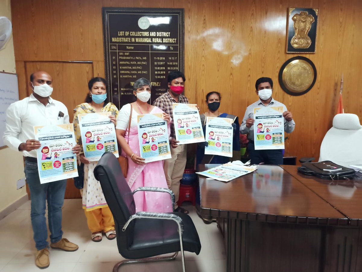 WCDWARANGALR's tweet photo. The District Collector Warangal has unveiled a poster on the occasion of #InternationalDayOfGirlChild "Digital Generation.Our Generation"
@MinistryWCD 
@WCDTelangana 
@SatyavathiTRS 
@DayakarRao2019 
@voice4girls 
@AchantaMamatha https://t.co/zHvWD2SEZE