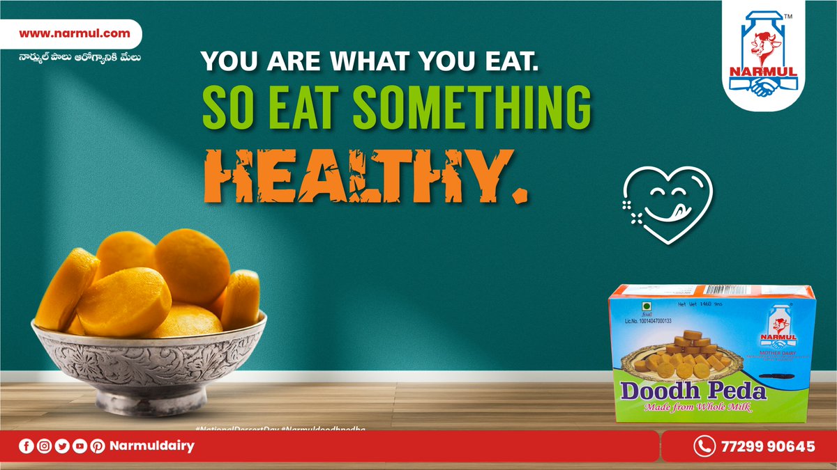 Narmuldairy's tweet photo. You are what you eat. So eat something healthy. 

Happy National Dessert Day.

#Narmul #Happynationaldessert #food #foodporn #foodie #cake #yummy #instafood #chocolate #sweet #delicious https://t.co/BhM9AkPN4I