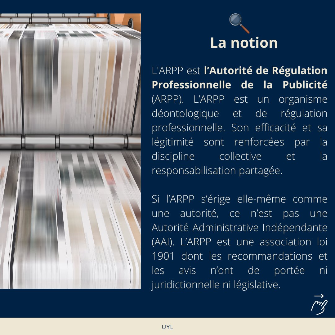 UseYourLaw's tweet photo. 💡LA QUESTION DE LA SEMAINE : Qu’est ce que l’ARPP ? ⚖️ https://t.co/9BPTRU80mZ