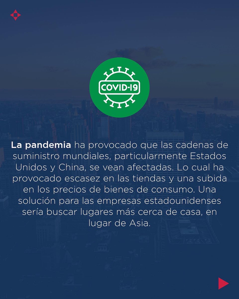 DRTradeLCS's tweet photo. El nearshoring ha tomado una mayor importancia en estos tiempos de pandemia, este proceso ha traído consigo una serie de beneficios para países vecinos de Estados Unidos que se encuentran en puntos estratégicos, mejorando records de exportaciones y posicionamiento internacional. https://t.co/FH3u78PjYG