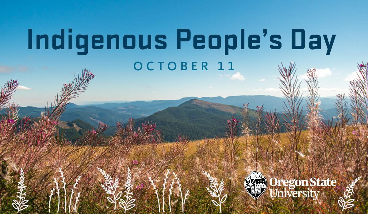 We stand with students, faculty &amp; staff from the <a href="/OSU_NAL/">OSU NAL Eena Haws</a> to celebrate #IndigenousPeoplesDay2021,  a day intended to recognize &amp; honor the contributions that Indigenous &amp; Native peoples have made to <a href="/OregonState/">Oregon State University</a>, as well as Oregon's history and culture. beav.es/Ufc