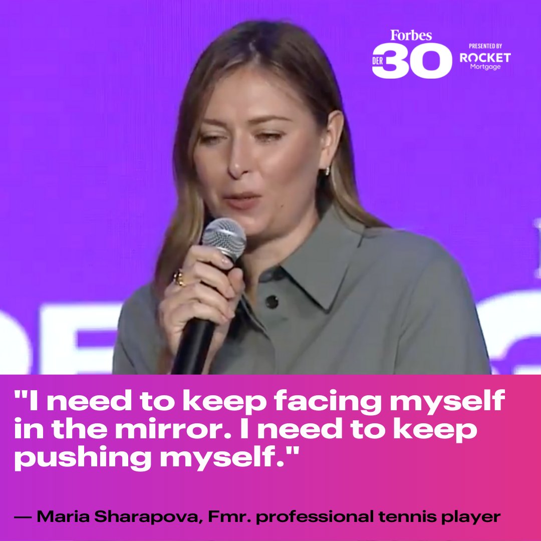 Forbes's tweet photo. Even after achieving success in tennis, @MariaSharapova has no intention of slowing down. #ForbesUnder30 #Under30Summit #30Under30Summit https://t.co/vjmnhrCn8y