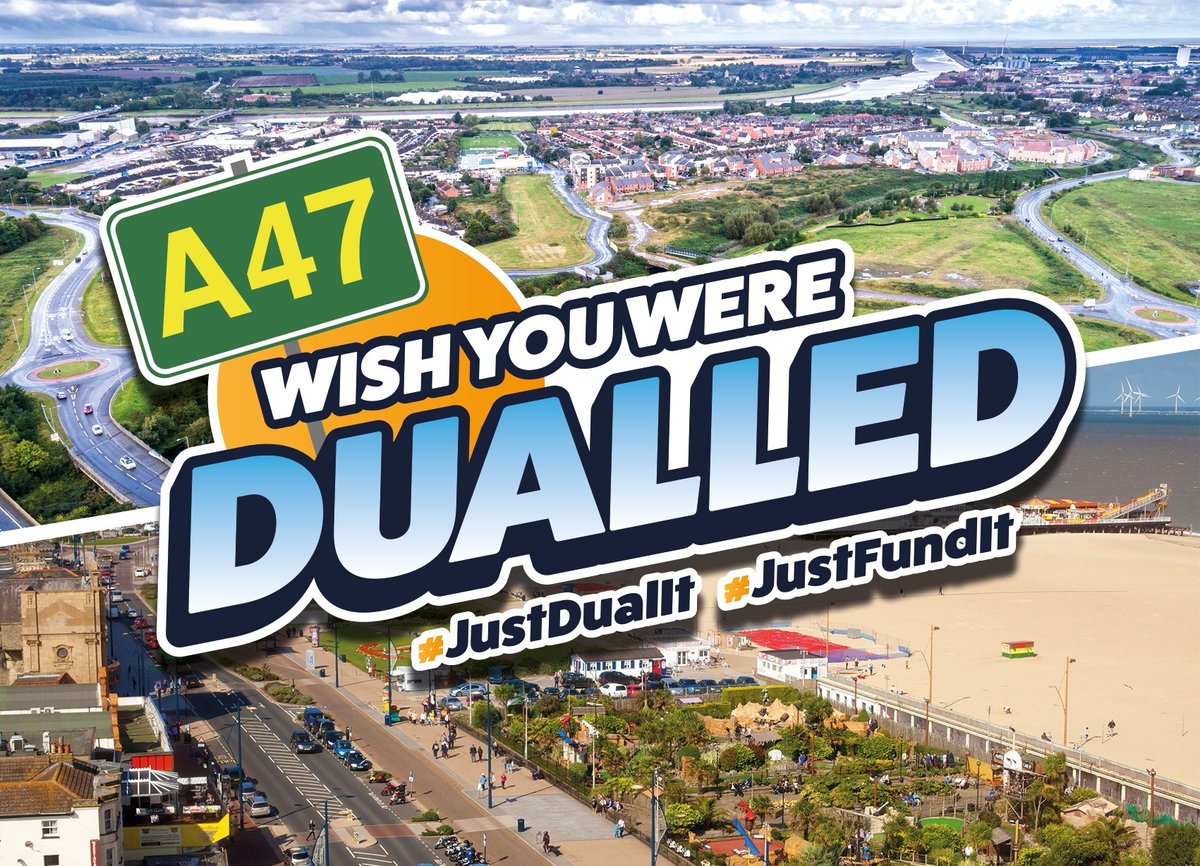 Dualling the A47 makes sense for everyone in Norfolk. We need Government to prioritise our region’s road network and agree to #JustFundIt

Help us make some noise. 

Get ready to share our postcard this Wednesday, 13 October.