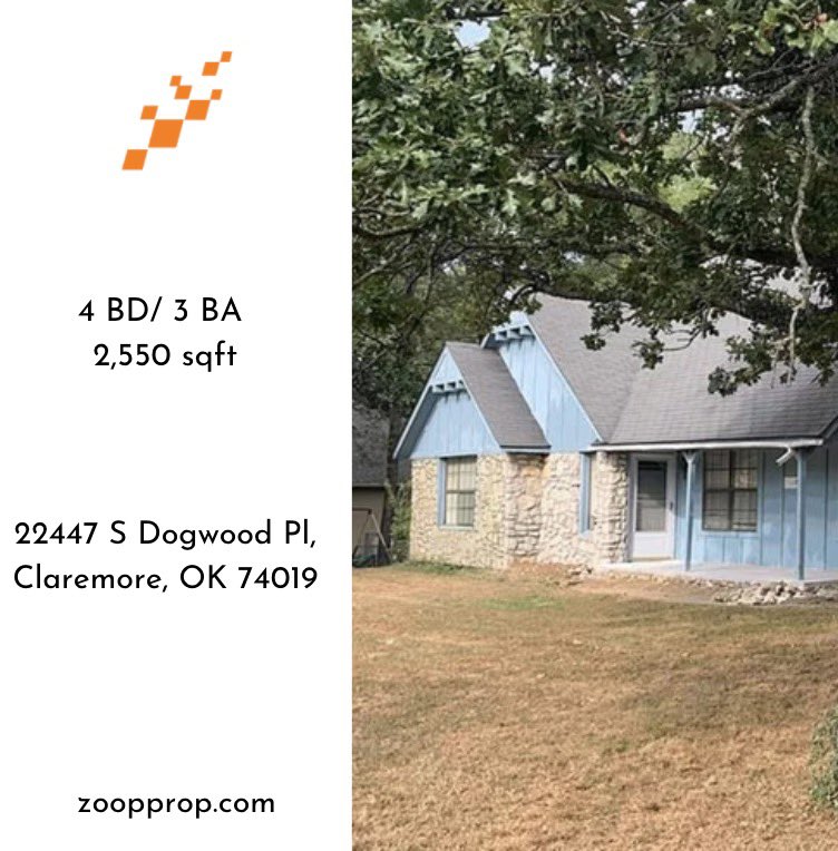 getzoomprop's tweet photo. PROPERTY OF THE DAY IN OKLAHOMA !
⠀⠀⠀
◾️4bd/ 3ba, 2,550 sqft 
◾️ PRICE: $229,000

◾️Comps
$332,000
$333,400

22447 S Dogwood Pl, Claremore, OK 74019

#okrealtor #oklahomaagent #oklahoma #realtorlife #okhomes #okrealestate #househunting #realtorsofinstagram https://t.co/NfeoI7WPK8