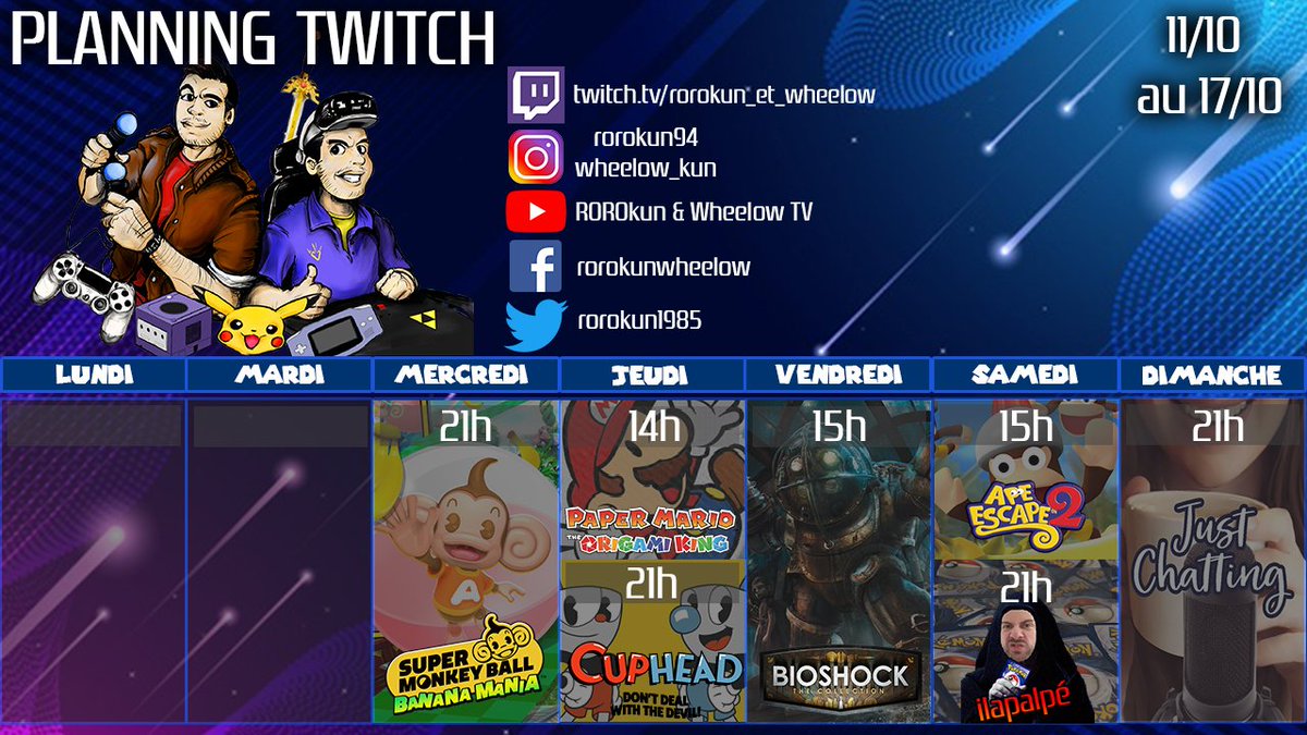 rorokun1985's tweet photo. Nouveau Planning de cette semaine. https://t.co/6hRvQYCnP2