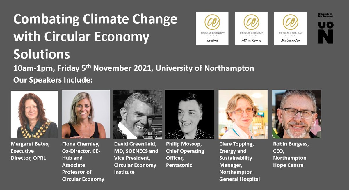 CEC_3C's tweet image. More great speakers for our #circulareconomy event to mark #COP26 at @UniNorthants. How can we create a more circular health system, and what can we do to make our food networks more sustainable? With @enviromentalist @NptonHopeCentre @EnterprisesHope bit.ly/3hXDE0R
